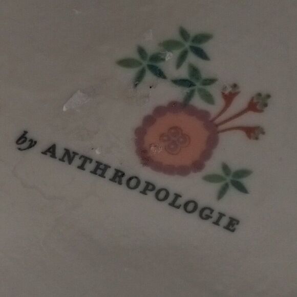 Anthropologie Floral Glazed Stoneware Lion Face with Tail Handle Mug Cottagecore - Picture 2 of 7